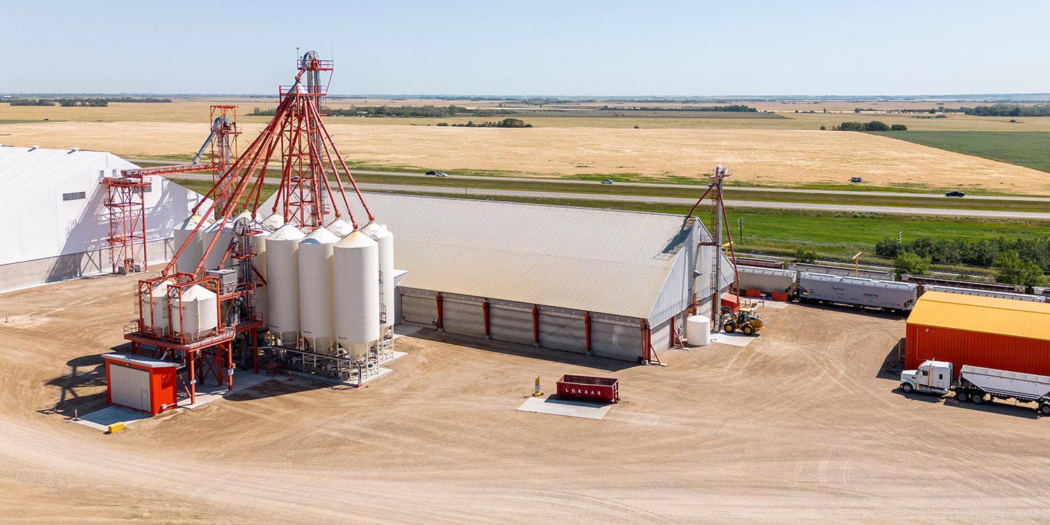 Overhead view of Richardson Pioneer Ag Business Centre